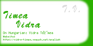 timea vidra business card